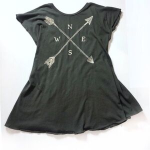 Wildfox Couture Compass Arrows PeplumTop festival back out grey boho destiny szS